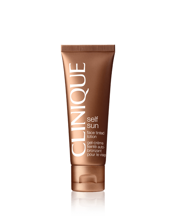 Self Sun&amp;trade; Face Tinted Lotion, Instant bronzing face lotion shows where it goes. Oil-free.